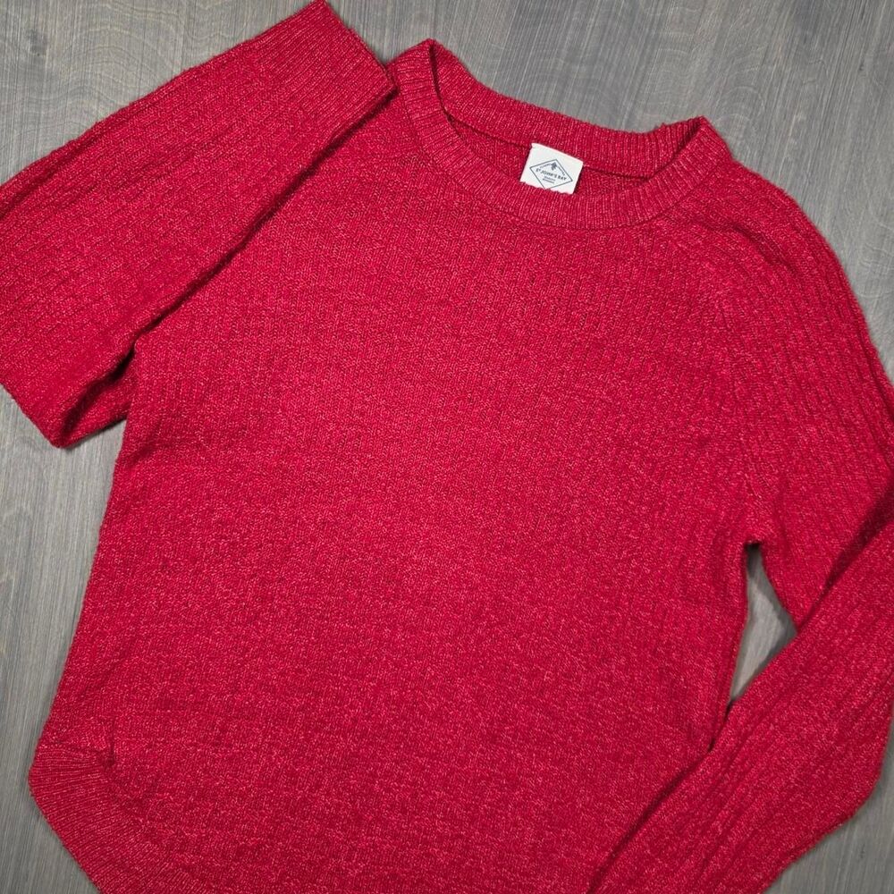 St. John's Bay Vintage Red Crewneck Knit Sweater Small